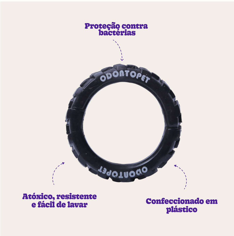 Brinquedo Odontopet Dental Pneu para Cães - Tam. M