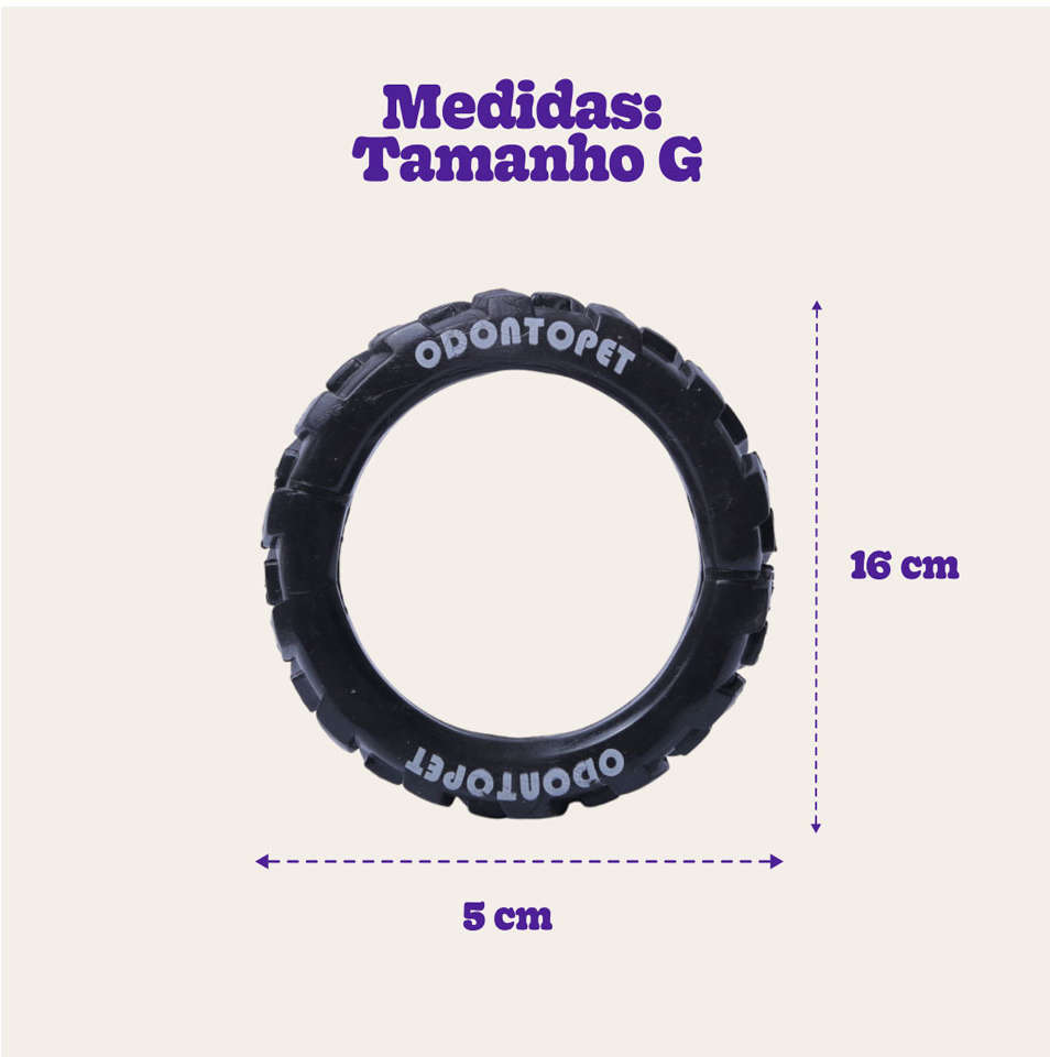 Brinquedo Odontopet Dental Pneu para Cães - Tam. G