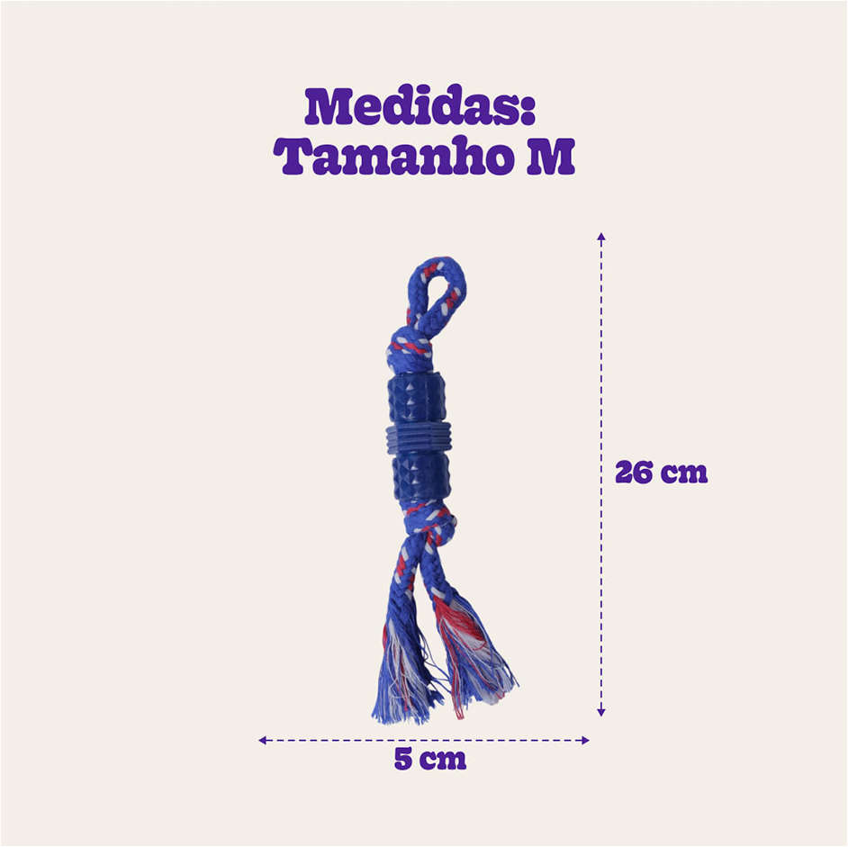 Brinquedo Odontopet Dental Tubo com Corda para Cães - Tam. M
