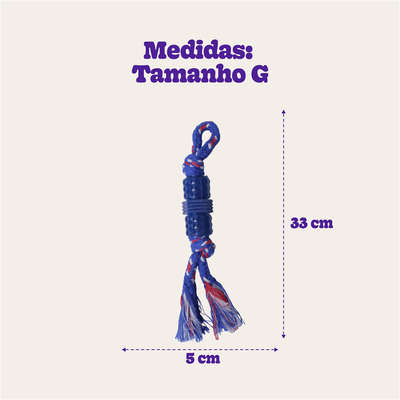 Brinquedo Odontopet Dental Tubo com Corda para Cães