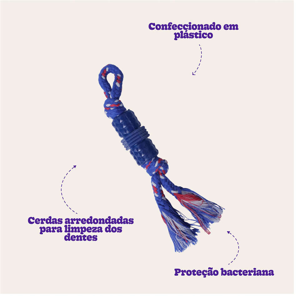 Brinquedo Odontopet Dental Tubo com Corda para Cães - Tam. M