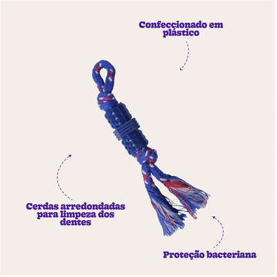 Brinquedo Odontopet Dental Tubo com Corda para Cães
