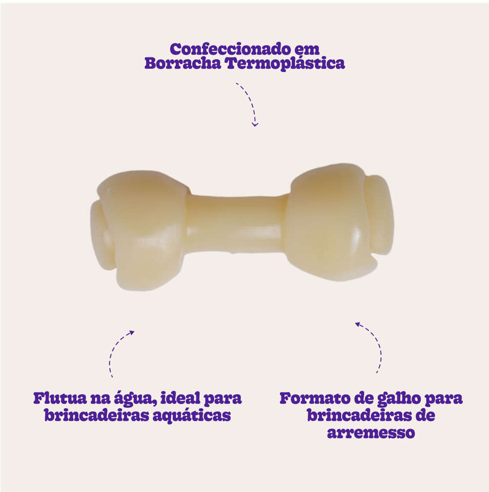 Brinquedo Odontopet Osso Dura Big Bone Nylon para Cães - Tam. P