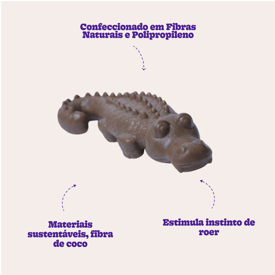 Brinquedo Mordedor Germanhart Jacaré para Cães - Tam. Único