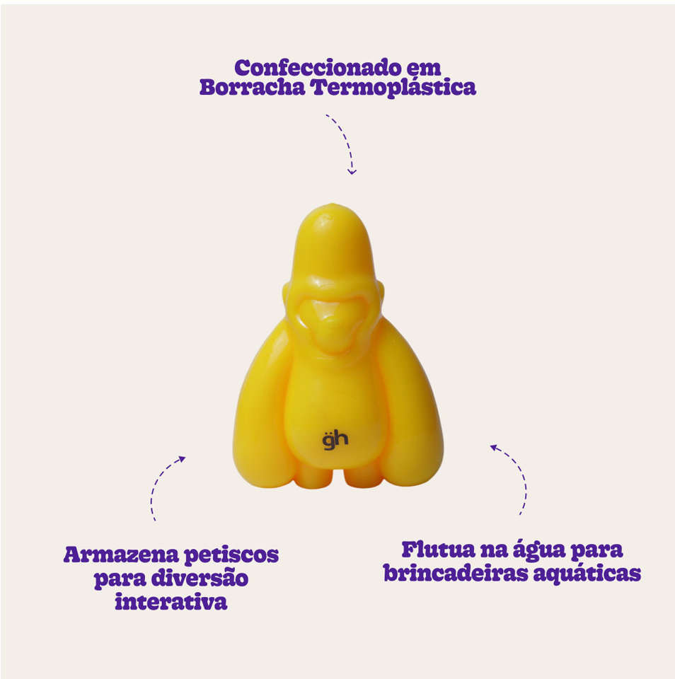 Brinquedo Interativo Germanhart Dogorila Porta Petisco para Cães - Tam. Único