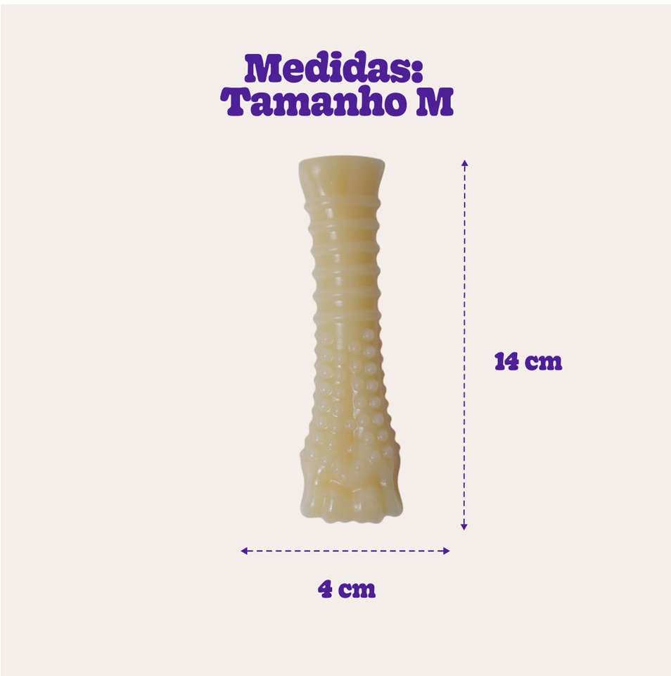 Brinquedo Odontopet Dura T.Bone Nylon para Cães - Tam. M