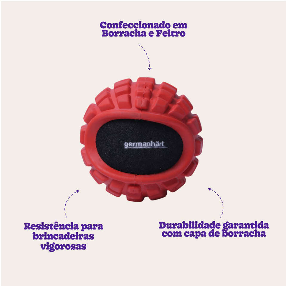 Brinquedo Germanhart Bola de Tênis com Capa para Cães - Tam. Único