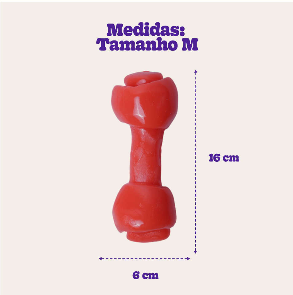 Brinquedo Odontopet Osso Big Bone Flexi Laranja para Cães - Tam. M