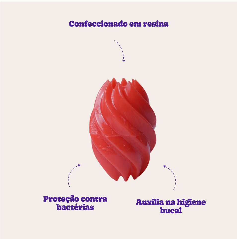 Brinquedo Odontopet Bola Americana Flexi Laranja para Cães - Tam. Único