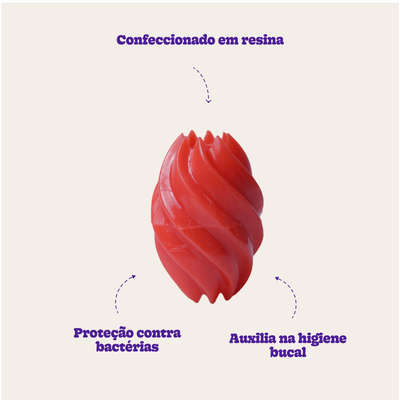 Brinquedo Odontopet Bola Americana Flexi Laranja para Cães