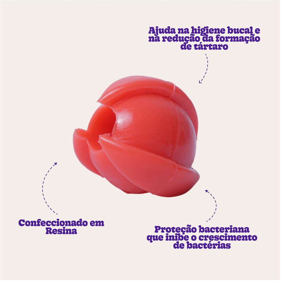Brinquedo Odontopet Bola Americana Espacial Flexi Laranja para Cães - Tam. Único