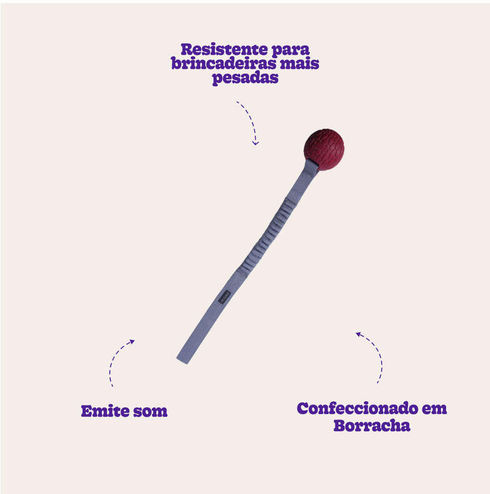 Brinquedo Mordedor Bungee Hangler Vermelho para Cães - Tam. Único