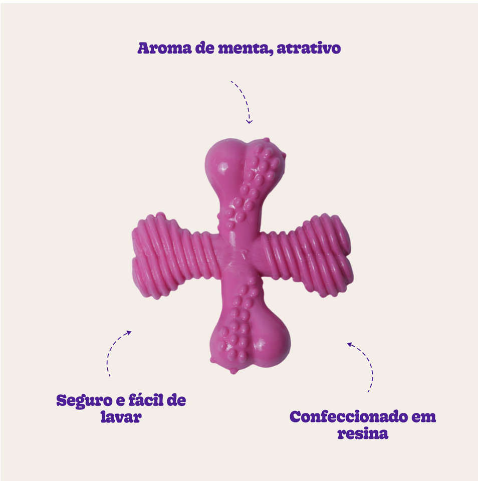 Brinquedo Odontopet Spinner Júnior Rosa para Cães Filhotes - Tam. Único