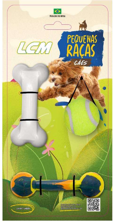 Kit Brinquedos LCM para Cachorros de Raças Pequenas - Tam. P