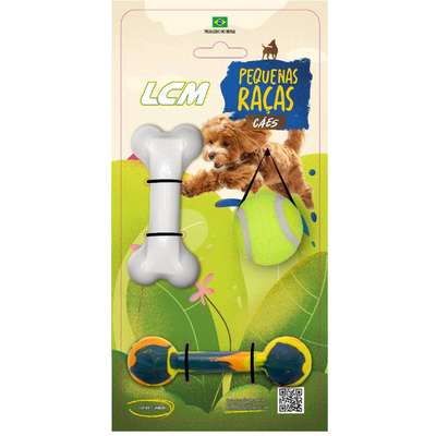 Kit Brinquedos LCM para Cachorros de Raças Pequenas