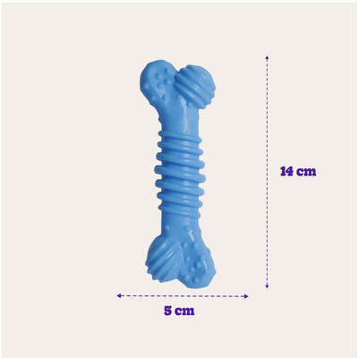 Brinquedo Odontopet Osso Júnior Azul para Cães Filhotes