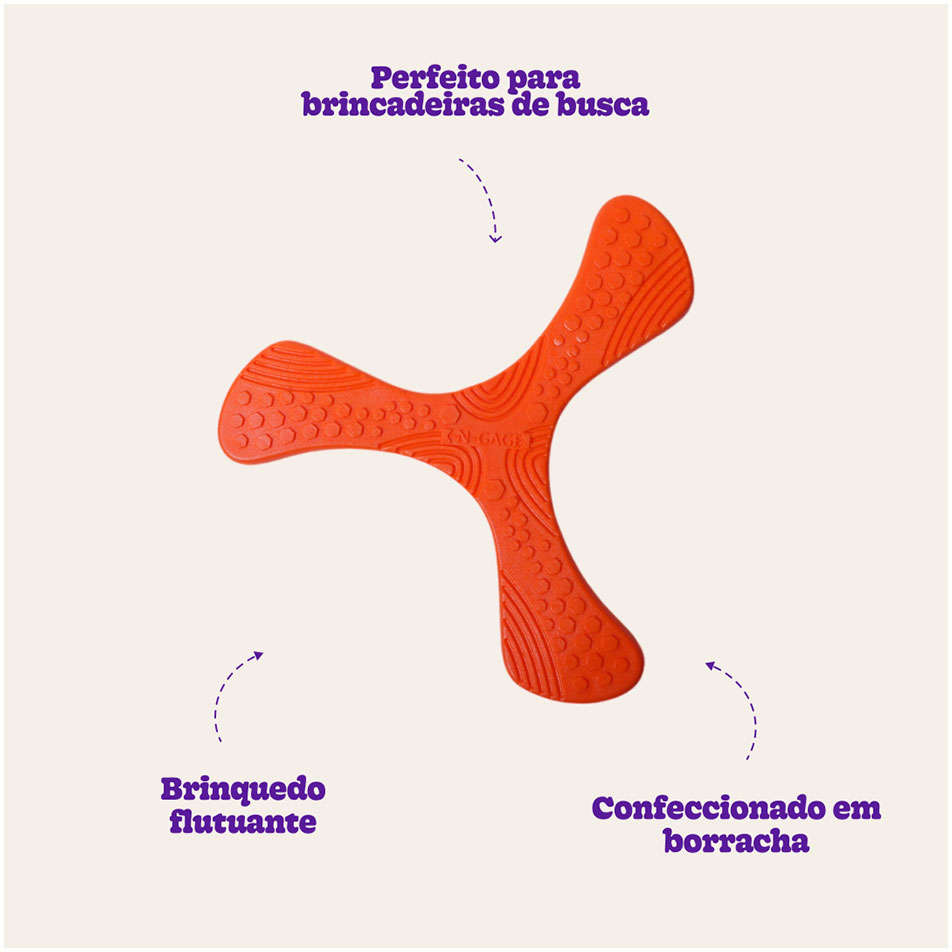 Brinquedo Mordedor Frisbee Propeller Regular Laranja para Cães - Tam. Único