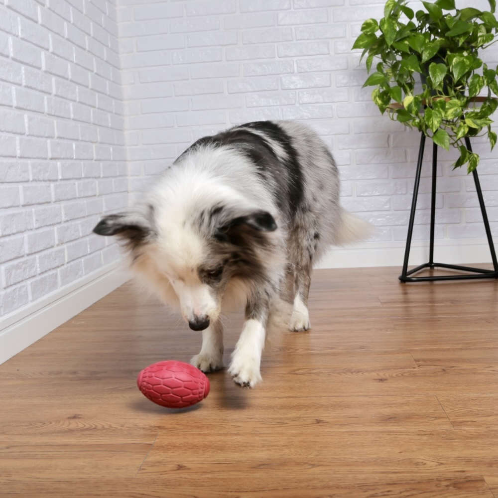 Brinquedo Mordedor Bola de Futebol Americano Vermelho para Cães - Tam. G
