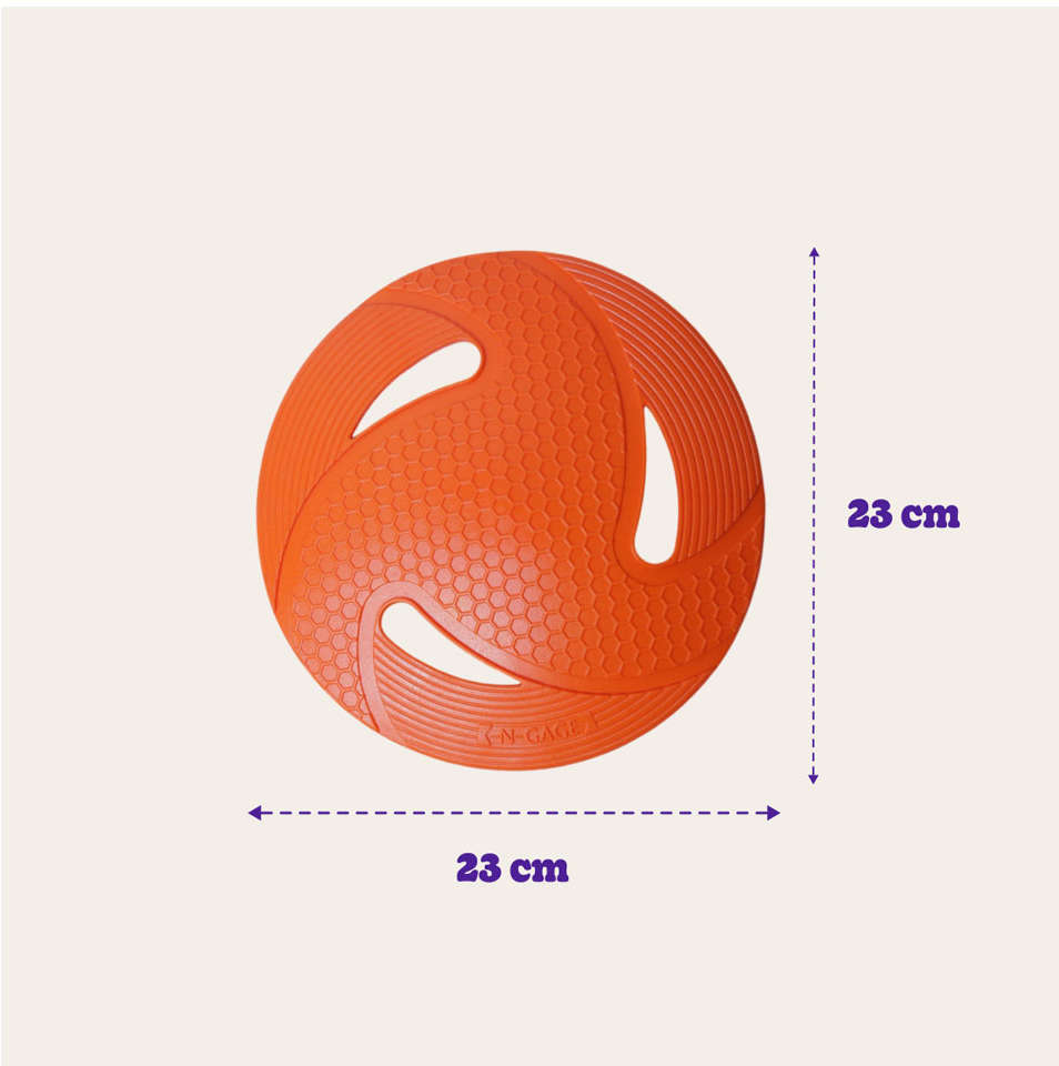 Brinquedo Mordedor Frisbee Flyer Laranja para Cães - Tam. Único