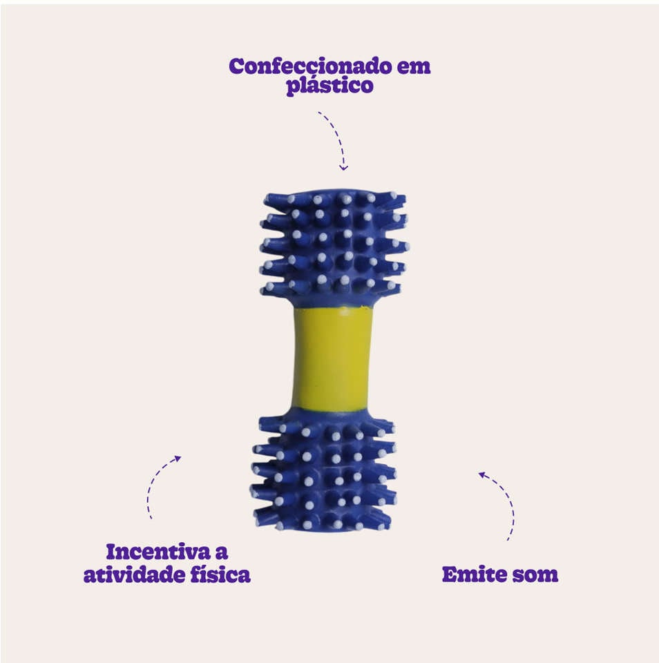 Brinquedo Chalesco Halteres para Cães - Tam. Único