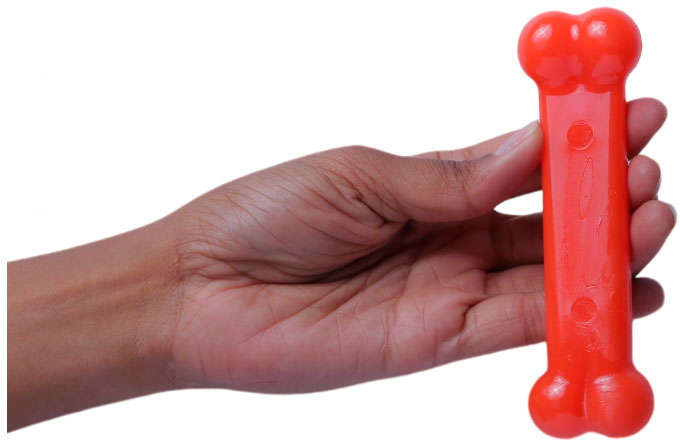 Brinquedo Odontopet Osso Bone Flexi Laranja para Cães - Tam. M