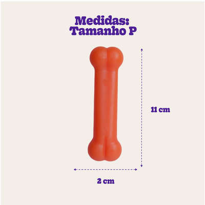 Brinquedo Odontopet Osso Bone Flexi Laranja para Cães