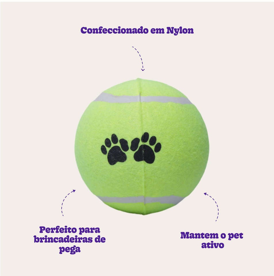Brinquedo Chalesco Bola de Tenis 2 Unidades para Cães - Tam. P