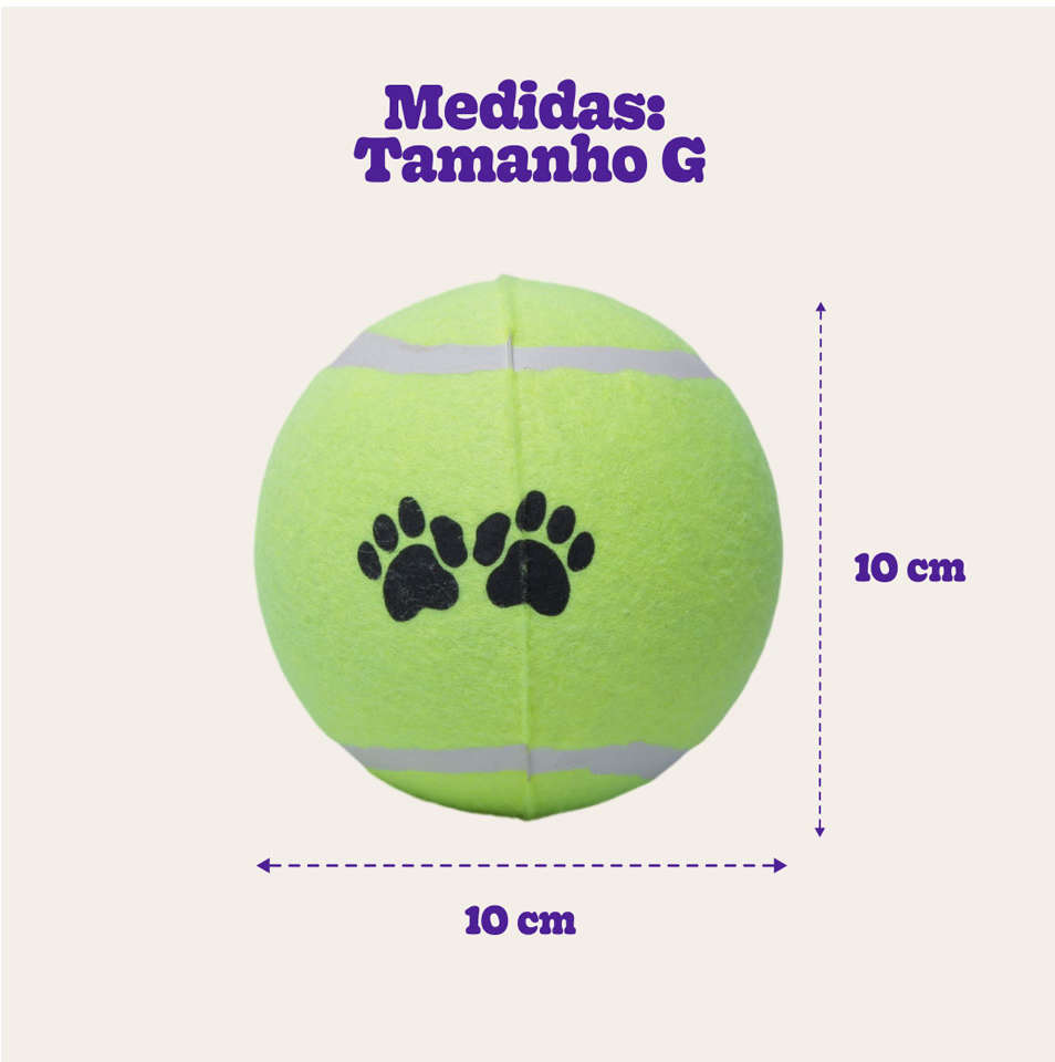 Brinquedo Chalesco Bola de Tenis 2 Unidades para Cães - Tam. G