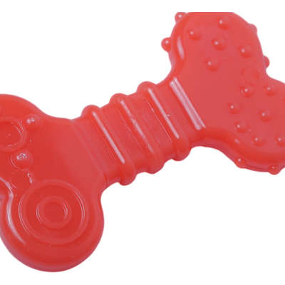 Brinquedo Odontopet Osso Flexi Flat Laranja para Cães