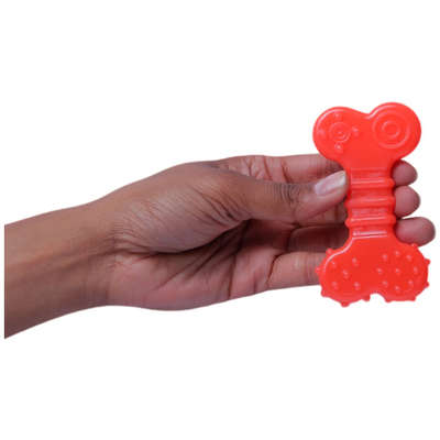 Brinquedo Odontopet Osso Flexi Flat Laranja para Cães
