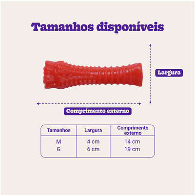 Brinquedo Odontopet Flexi T.Bone Laranja para Cães