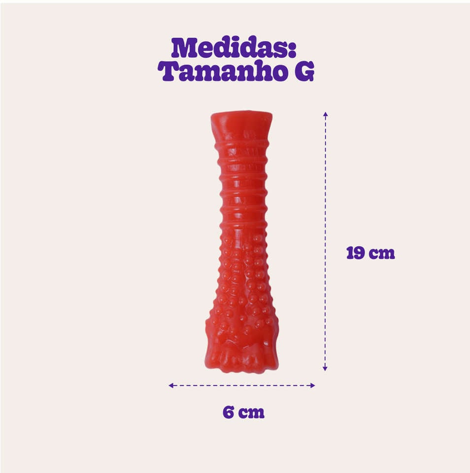Brinquedo Odontopet Flexi T.Bone Laranja para Cães - Tam. G
