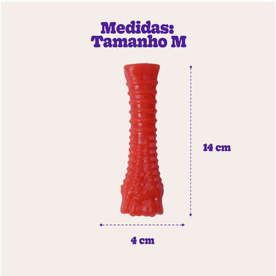 Brinquedo Odontopet Flexi T.Bone Laranja para Cães