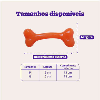 Brinquedo Odontopet Osso Laranja para Cães Sênior