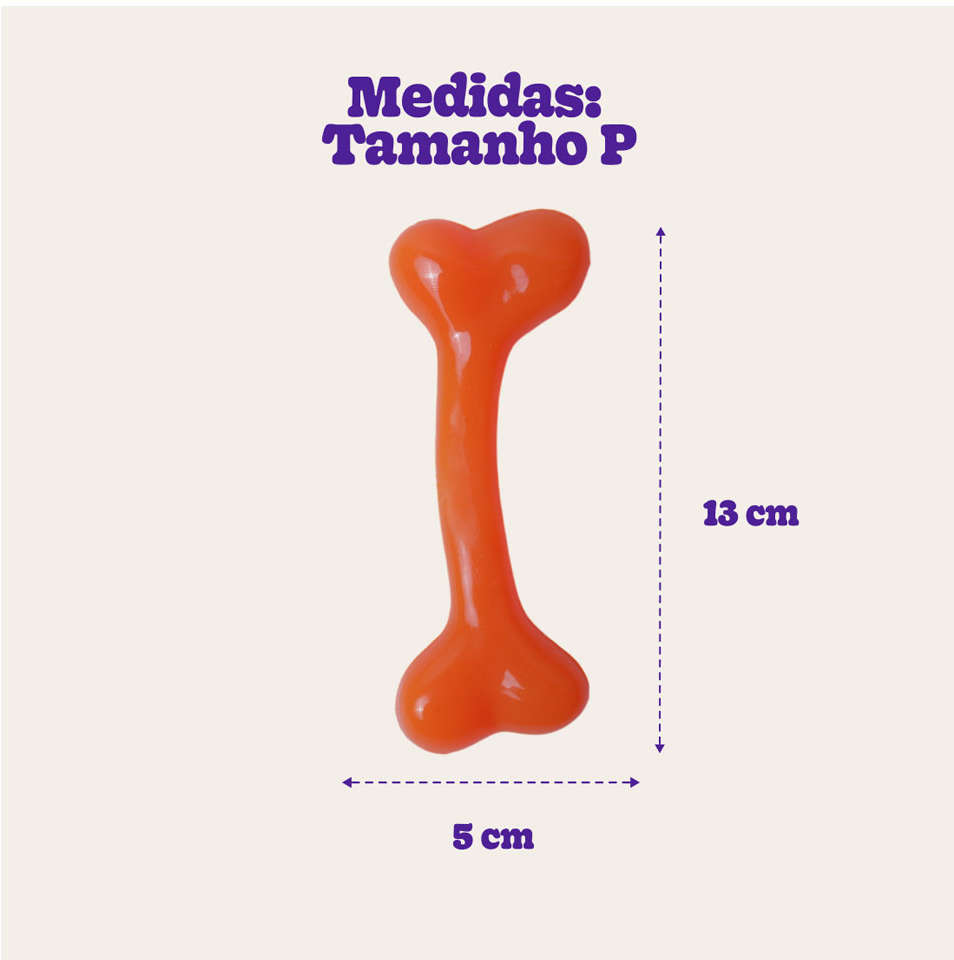 Brinquedo Odontopet Osso Laranja para Cães Sênior - Tam. P