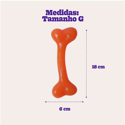 Brinquedo Odontopet Osso Laranja para Cães Sênior