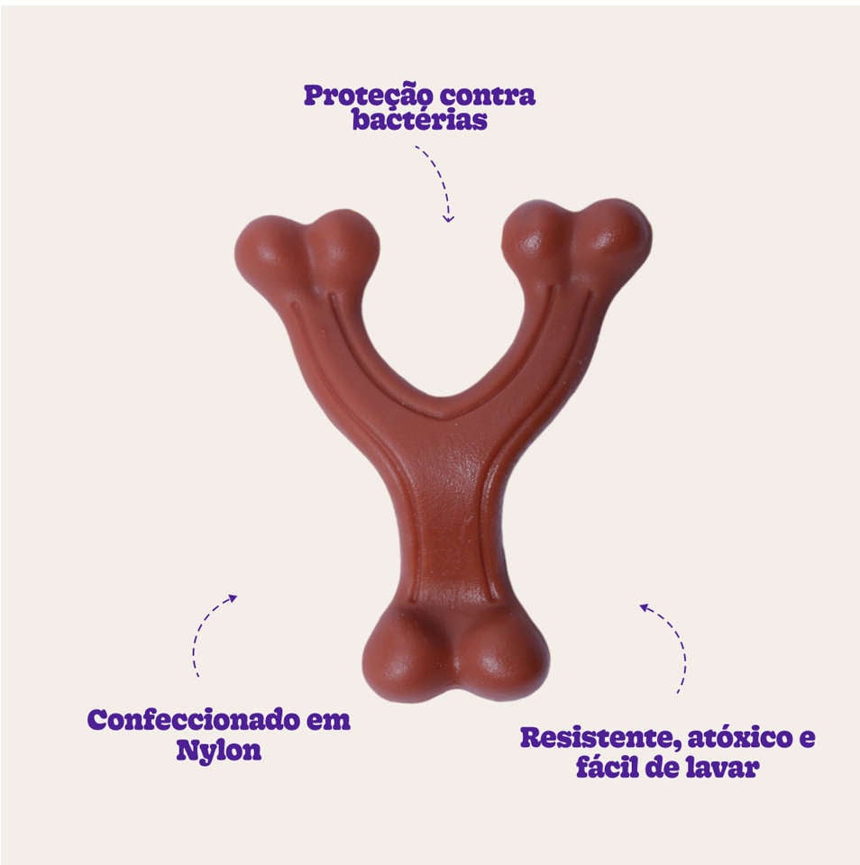 Brinquedo Odontopet Dura Wishbone Nylon para Cães - Tam. M