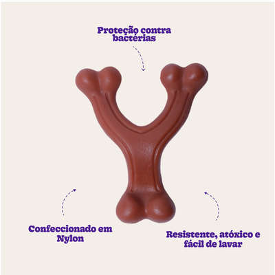 Brinquedo Odontopet Dura Wishbone Nylon para Cães