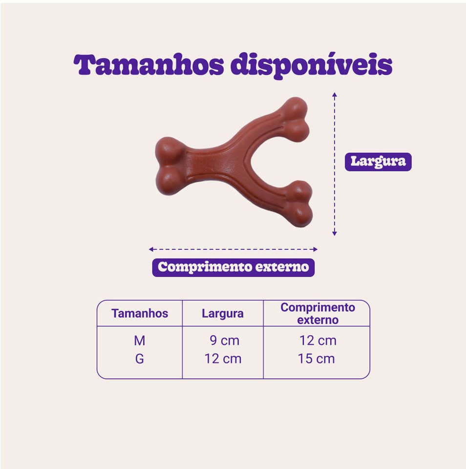 Brinquedo Odontopet Dura Wishbone Nylon para Cães - Tam. M