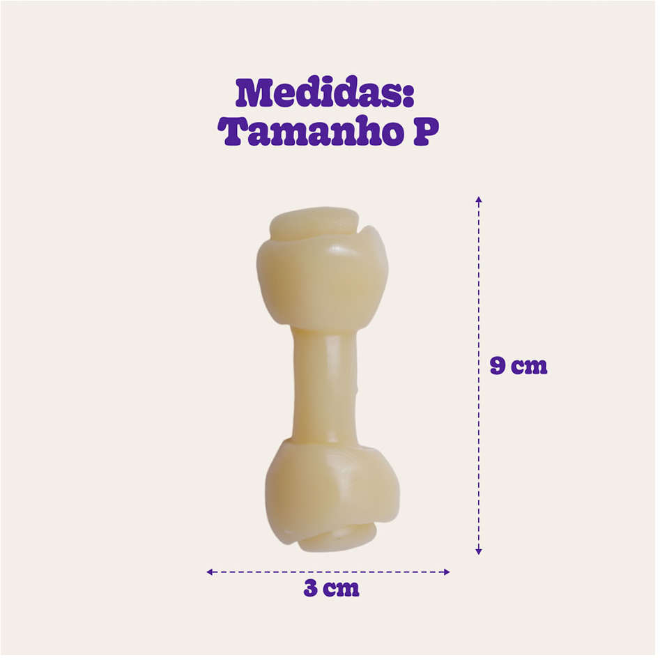 Brinquedo Odontopet Osso Dura Big Bone Nylon para Cães - Tam. P