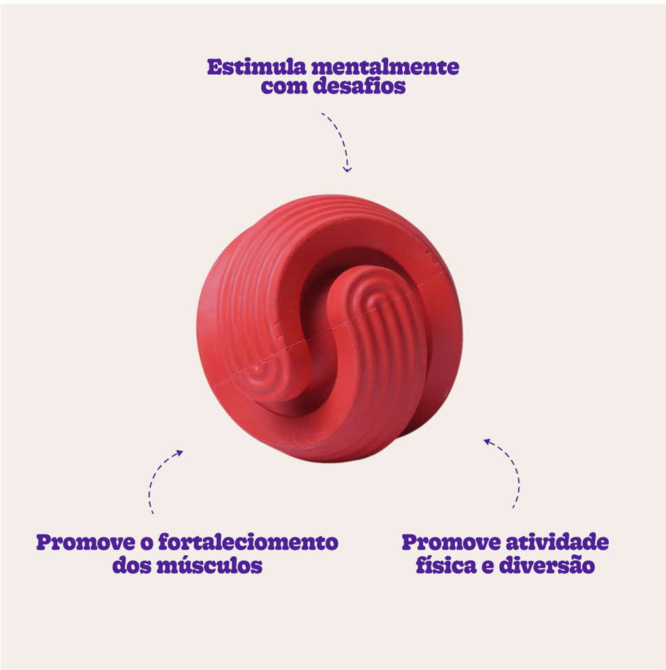 Brinquedo Interativo Germanhart Bola Maluca Spinball Porta Petisco para Cães - Tam. Único