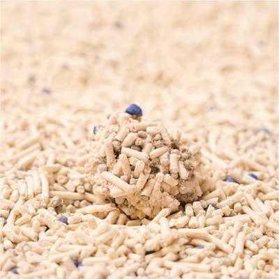 Granulado Higiênico Pidan Tofu com Areia Sanitária para Gatos Grãos Médios 2,4kg