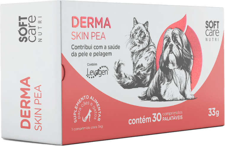 Suplemento Alimentar Soft Care Nutri Derma Skin PEA para Cães e Gatos - 30 Cápsulas