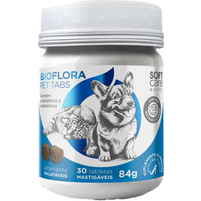Suplemento Alimentar Soft Care Nutri Bioflora Pet Tab