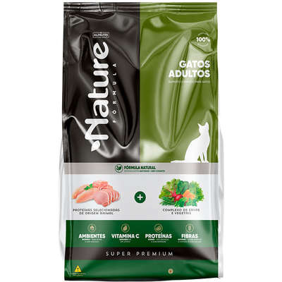 Ração Seca Alinutri Nature Super Premium para Gatos Adultos com Proteínas Ervas e Vegetais