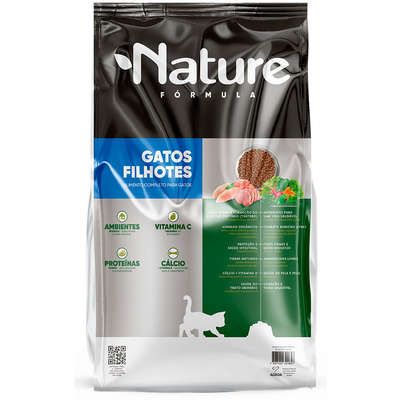 Ração Seca Alinutri Nature Fórmula Super Premium Para Gatos Filhotes Sabor Proteínas Selecionadas