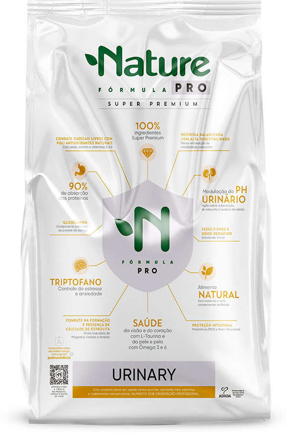 Ração Seca Alinutri Nature Fórmula Pro Urinary para Gatos Adultos - 1,5Kg