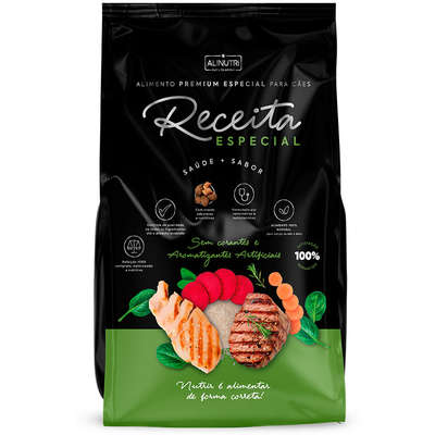 Ração Seca Alinutri Receita Especial Premium para Cães Adultos de Porte Grande