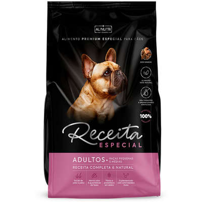 Ração Seca Alinutri Receita Especial Premium para Cães Adultos de Porte Pequeno e Médio