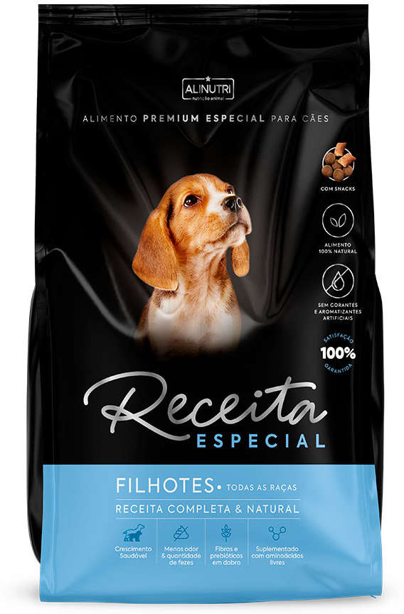 Ração Seca Alinutri Receita Especial Premium para Cães Filhotes - 10Kg